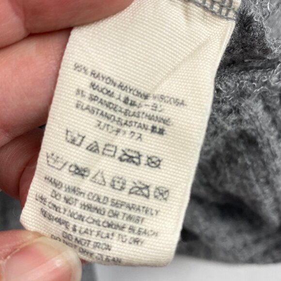 Free People Ventura Waffle Knit Hi Lo Shirt Women's Size M Gray - Picture 15 of 16